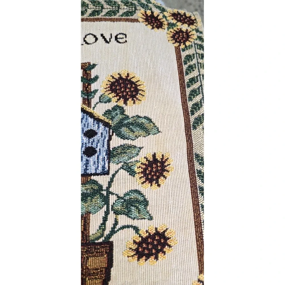 6 Woven Tapestry Placemats Everything Grows With Love Cat Birdhouses 19x12‎ in